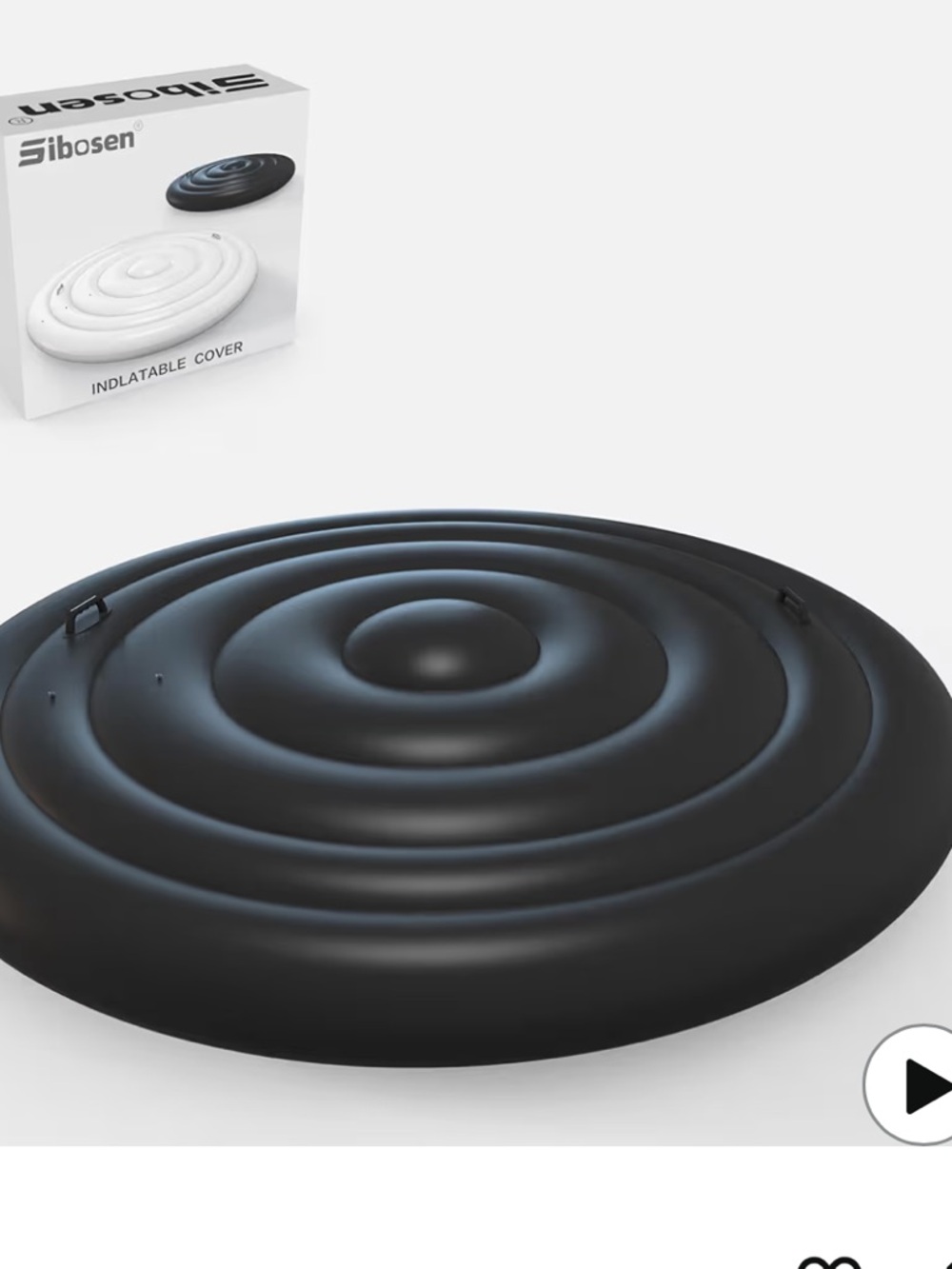 Inflatable Hot Tub Cover with Handle, One Size Fits All Portable Hot tub